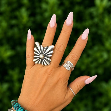 Sterling Silver ring handcrafted by Native American artist Ryan Chee
