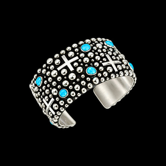 Sleeping Beauty Turquoise bracelet handcrafted by Native American artist Dianne Wylie