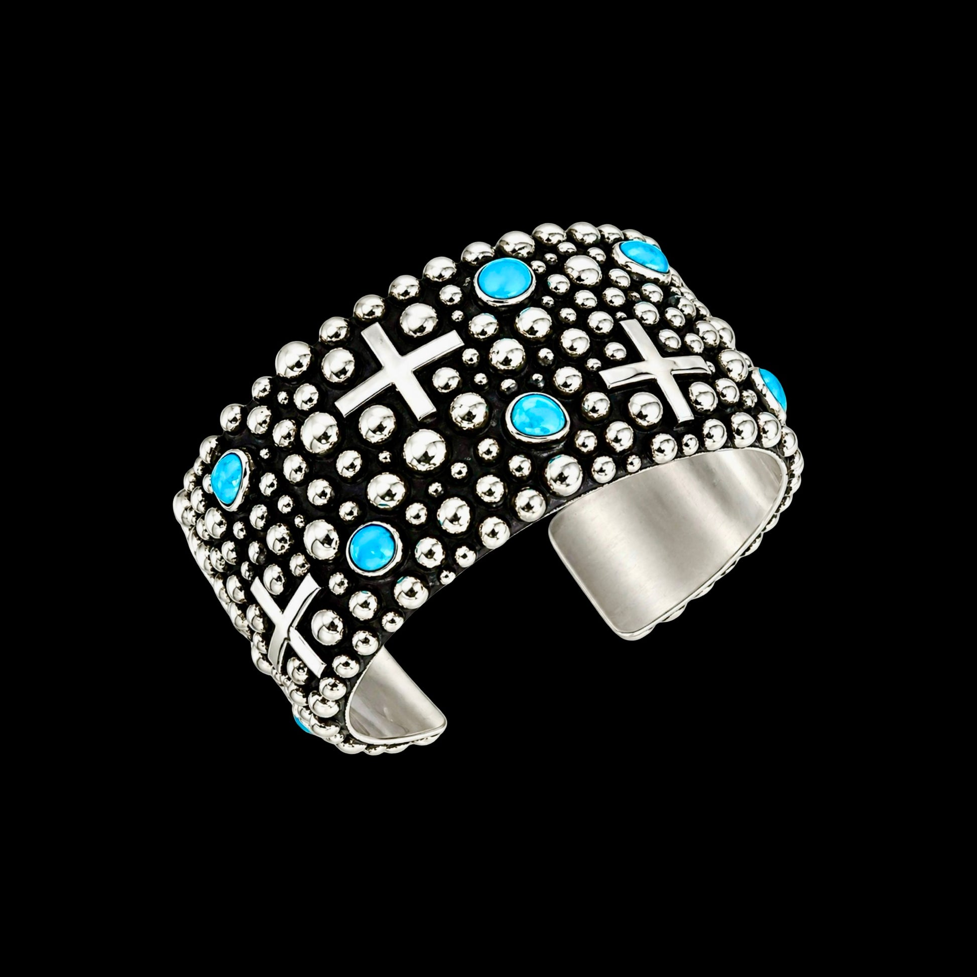 Sleeping Beauty Turquoise bracelet handcrafted by Native American artist Dianne Wylie