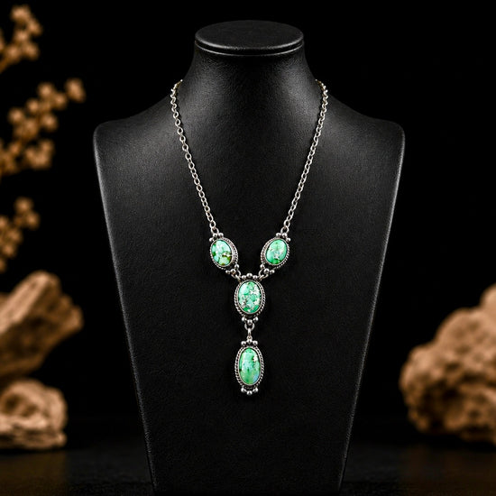 Sonoran Gold Turquoise lariat handcrafted by Native American artist Robert Martinez