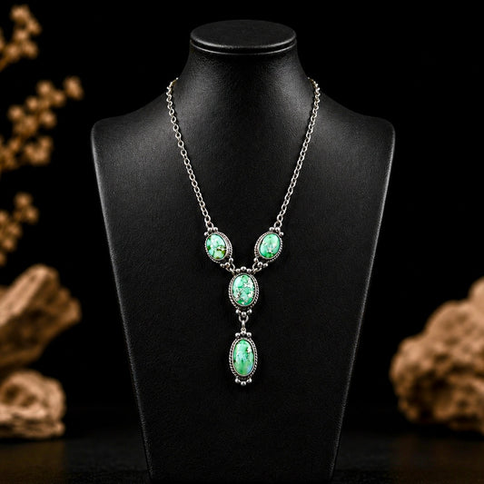 Sonoran Gold Turquoise lariat handcrafted by Native American artist Robert Martinez