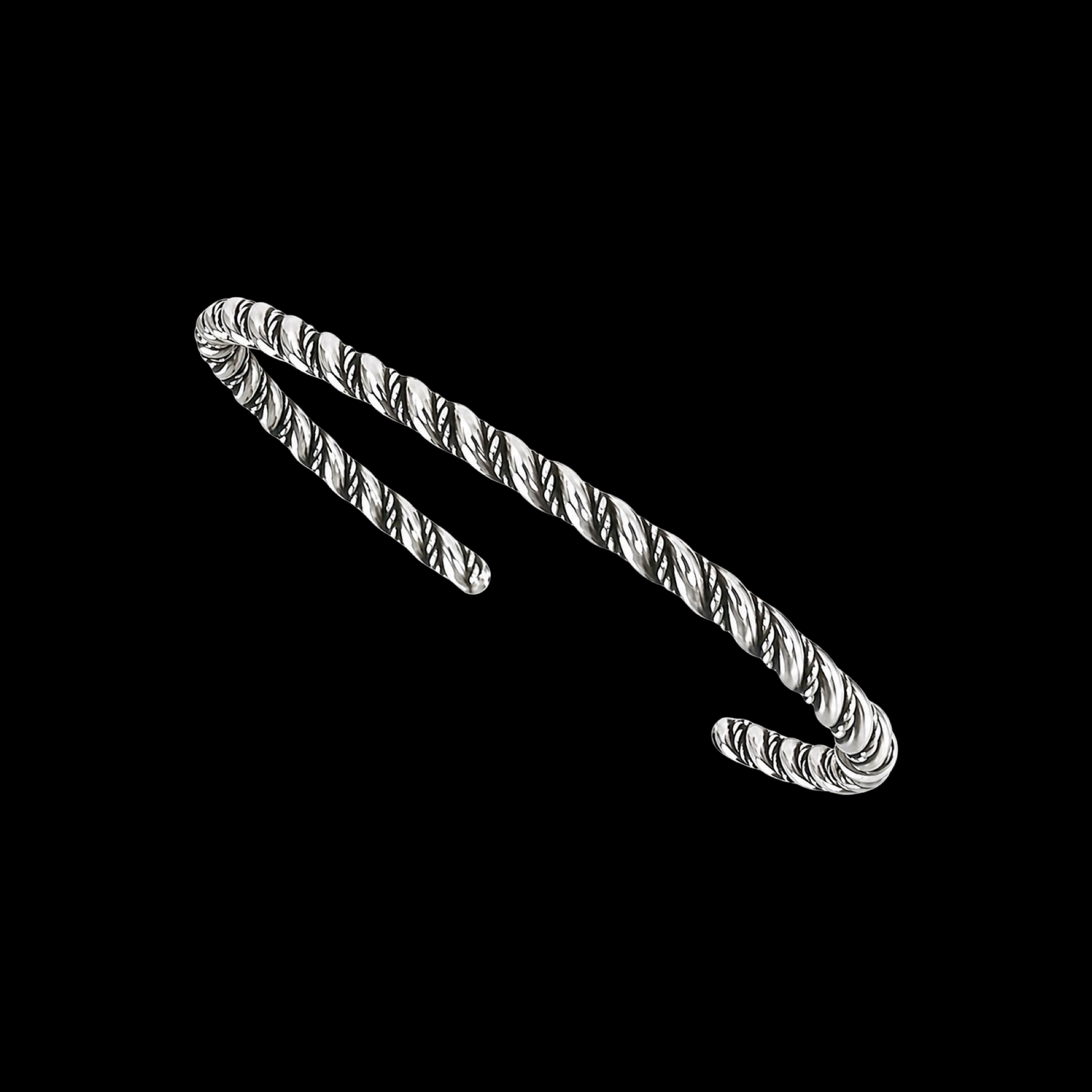 Sterling Stacker cuff handcrafted by Native American artist Leander Tahe