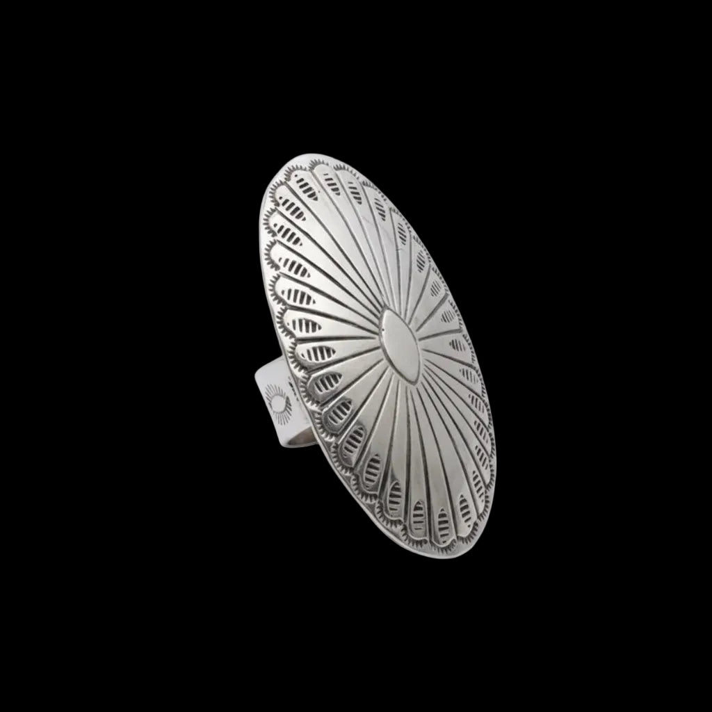 Sterling Silver ring handcrafted by Native American artist Lorenzo and Jerilyn Chee