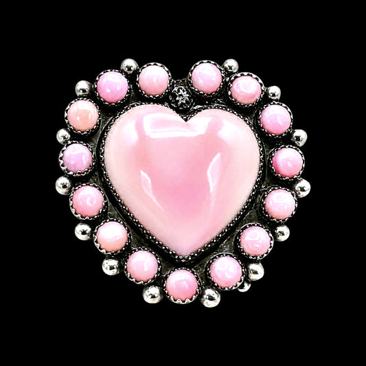 Conch ring handcrafted by Native American artist Lenora Garcia
