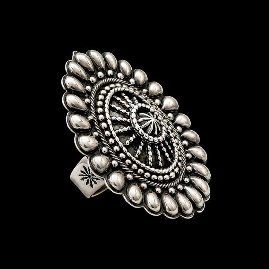 Sterling Silver ring handcrafted by Native American artist Tom Lewis