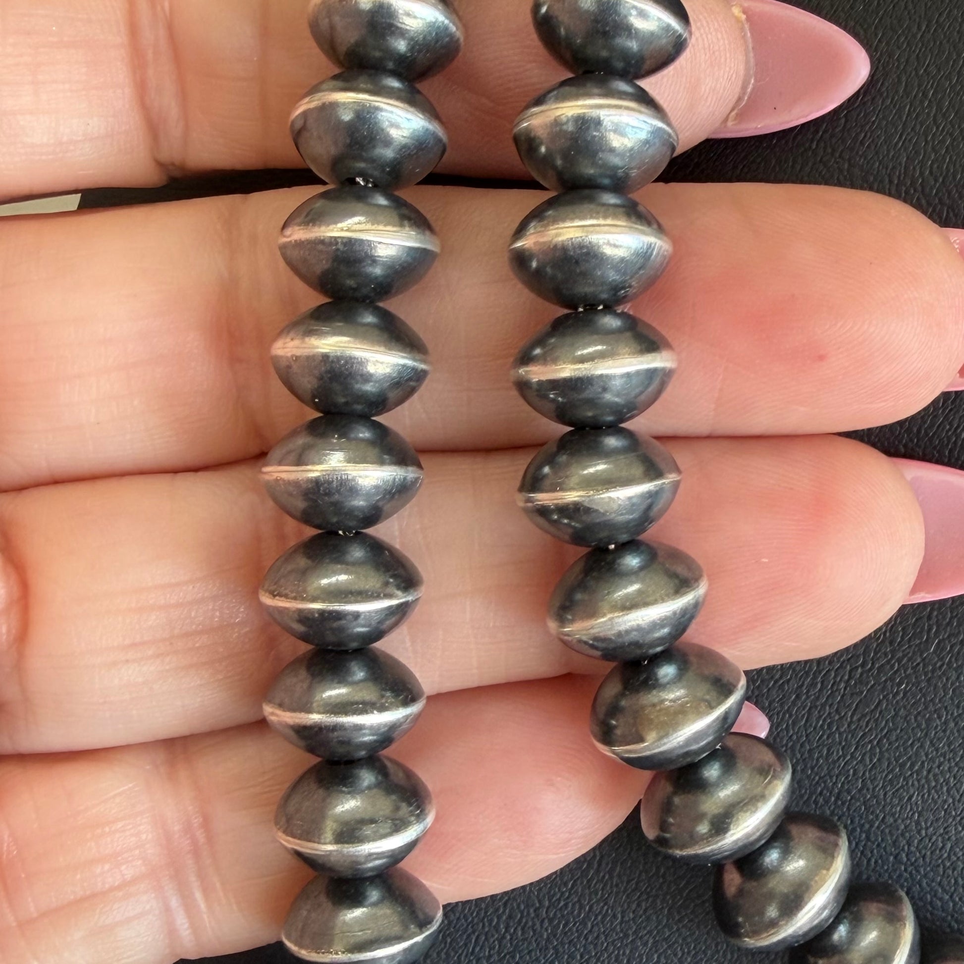 Sterling Silver Handcrafted navajo pearls handcrafted by Native American artist Michelle Jameson