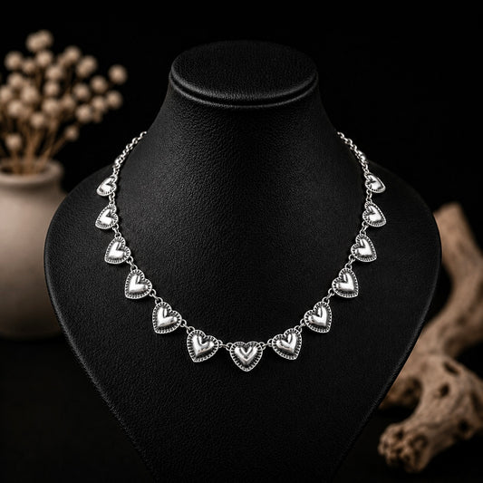 Sterling Silver choker handcrafted by Native American artist Robert Johnson