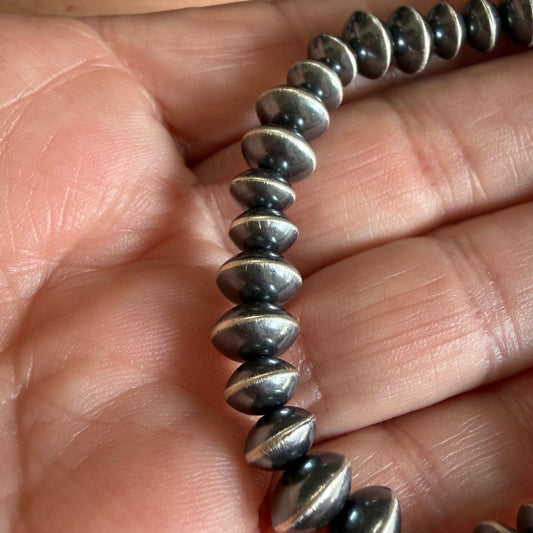 Sterling Silver Handcrafted navajo pearl bracelets handcrafted by Native American artist LaVina Dawes