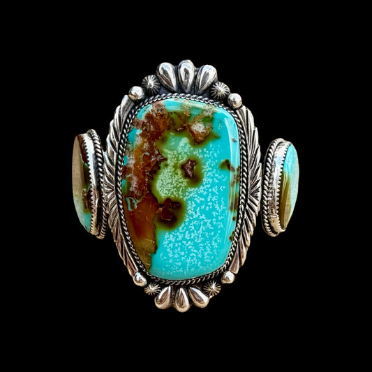 The Zorado Cuff - Pilot Mountain Turquoise by Marcus Chavez
