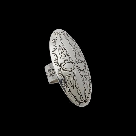 Sterling Silver ring handcrafted by Native American artist Lorenzo and Jerilyn Chee