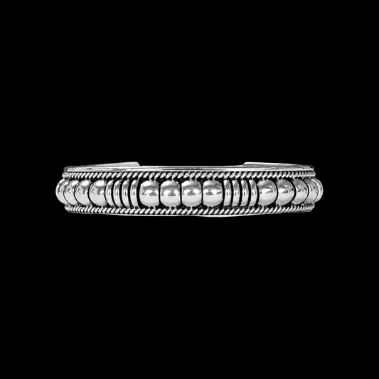 Sterling Stacker cuff handcrafted by Native American artist Colton Charlie