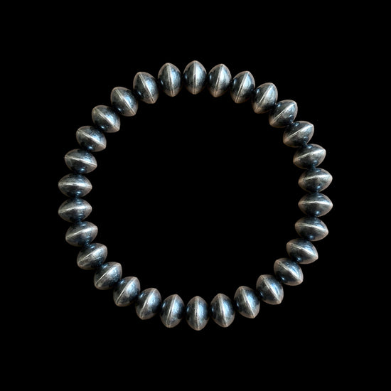 Sterling Silver Handcrafted navajo pearl bracelets handcrafted by Native American artist LaVina Dawes