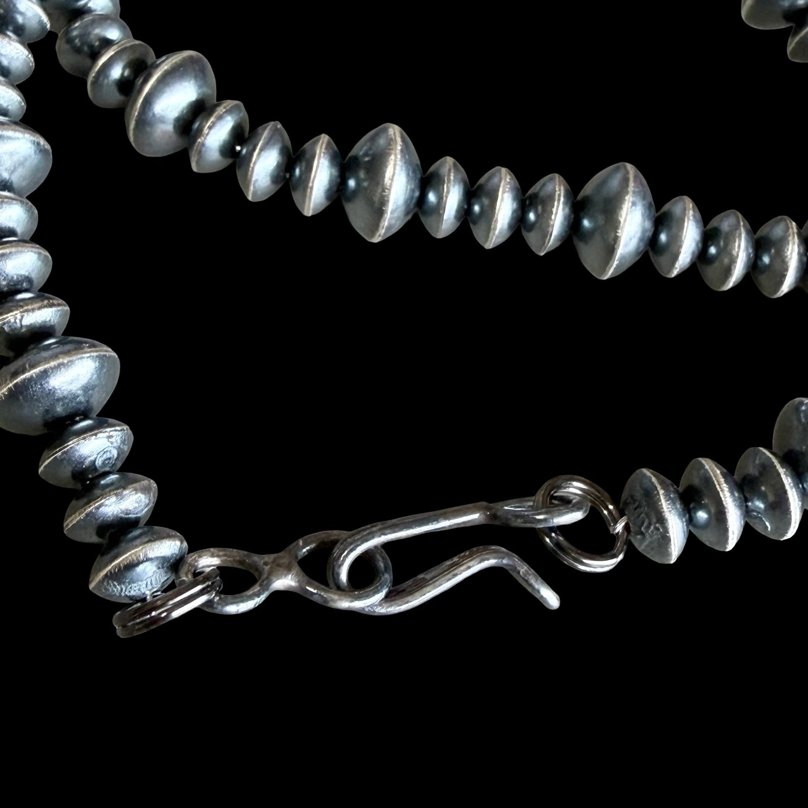 Sterling Silver Handcrafted navajo pearls handcrafted by Native American artist LaVina Dawes
