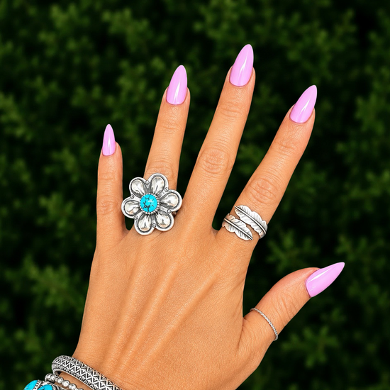 Kingman (Adjustable) ring handcrafted by Native American artist Tim Yazzie