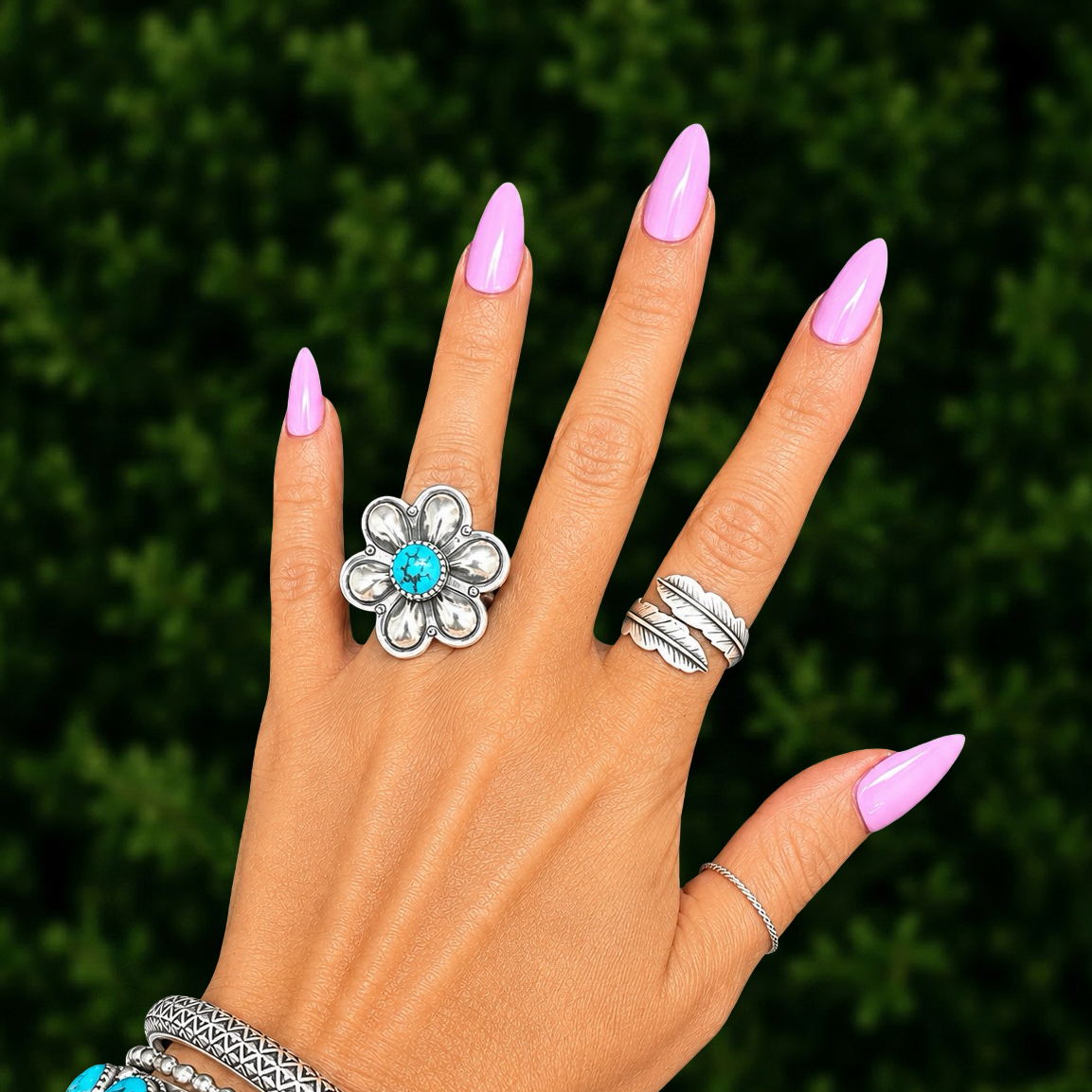 Kingman (Adjustable) ring handcrafted by Native American artist Tim Yazzie