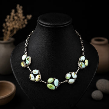 Palomino Variscite choker handcrafted by Native American artist Scott Skeets