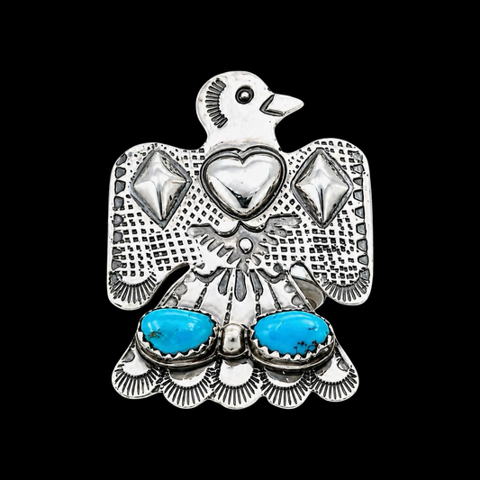 Kingman (Adjustable) ring handcrafted by Native American artist Tim Yazzie