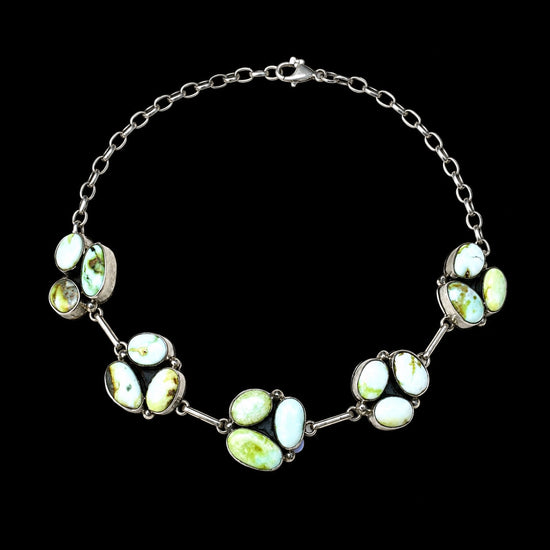 Palomino Variscite choker handcrafted by Native American artist Scott Skeets