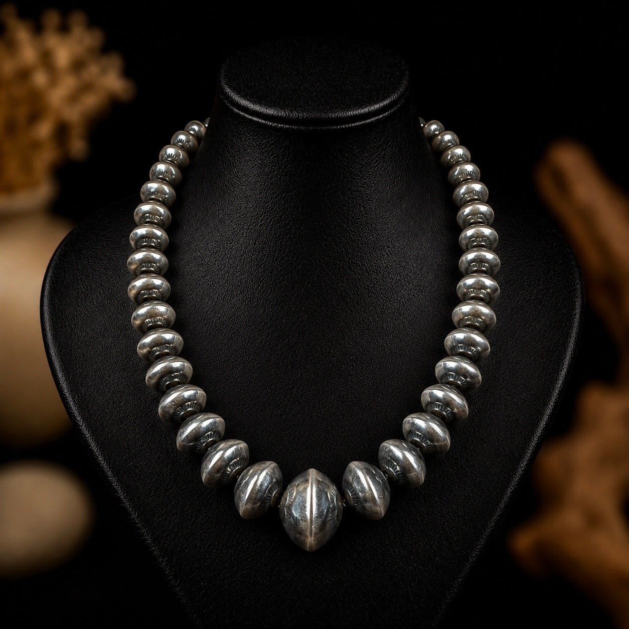 Handcrafted navajo pearls handcrafted by Native American artist Michelle Jameson