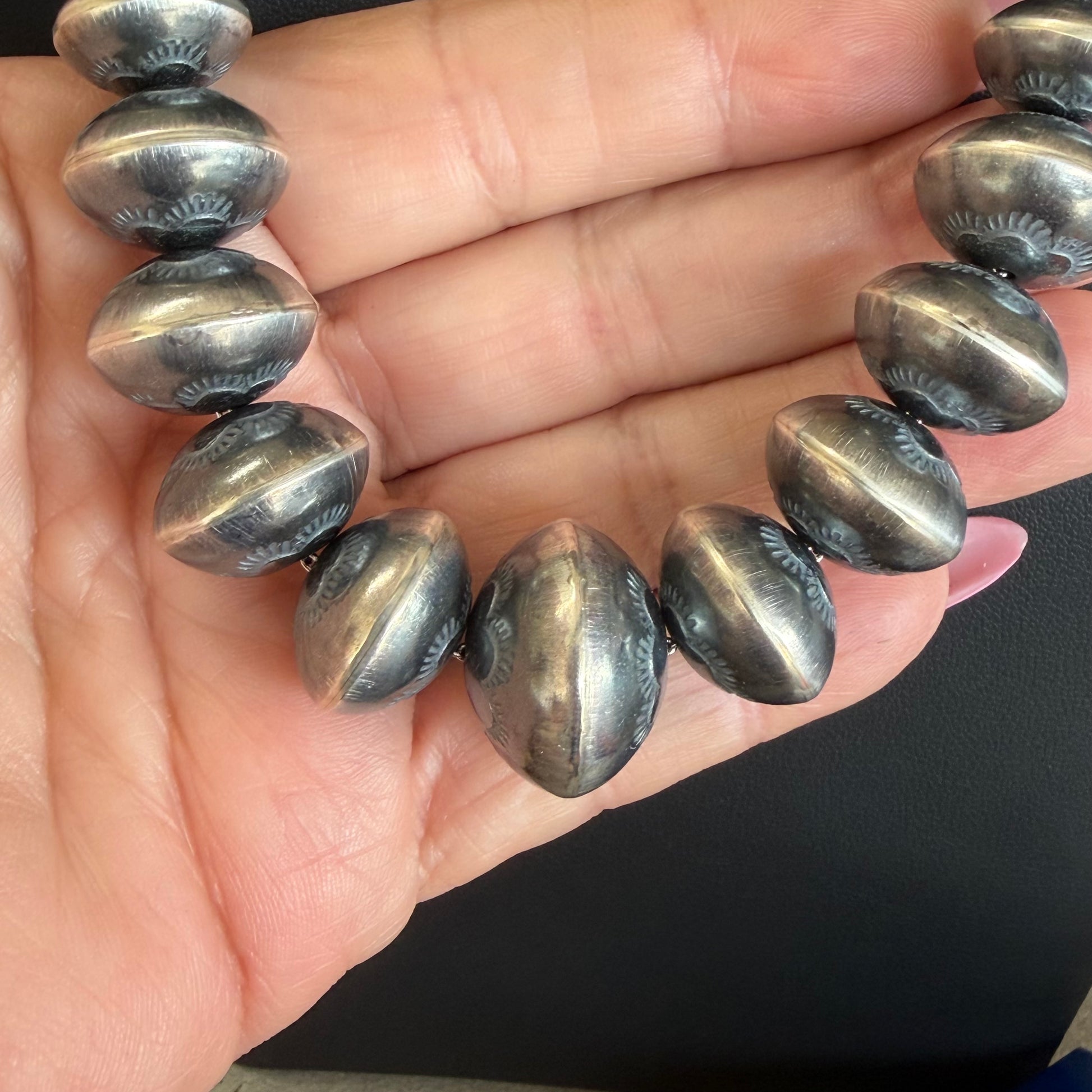 Handcrafted navajo pearls handcrafted by Native American artist Michelle Jameson