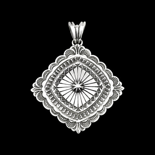 Sterling Silver pendant handcrafted by Native American artist Sunshine Reeves