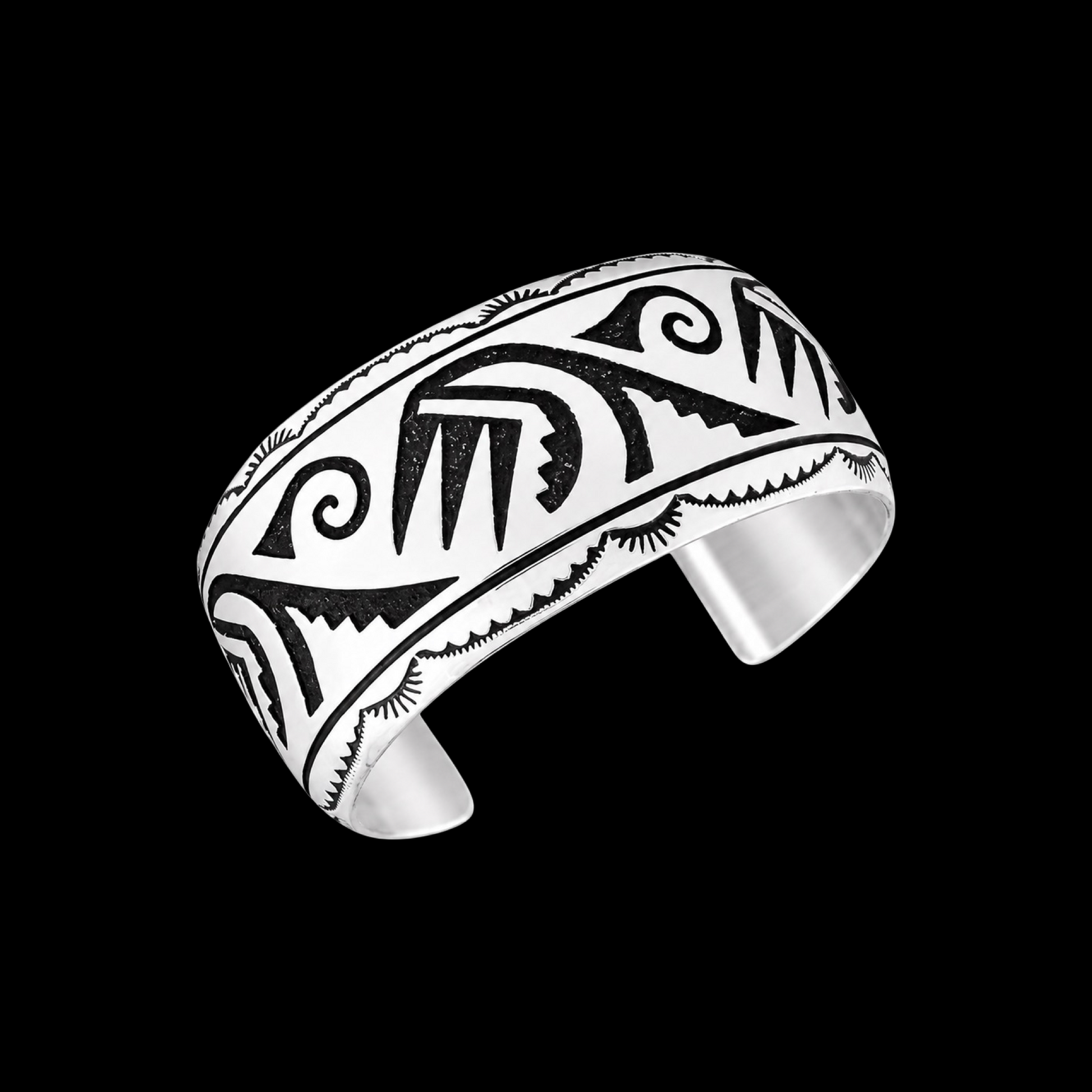 Sterling Silver cuff handcrafted by Native American artist Tommy Singer