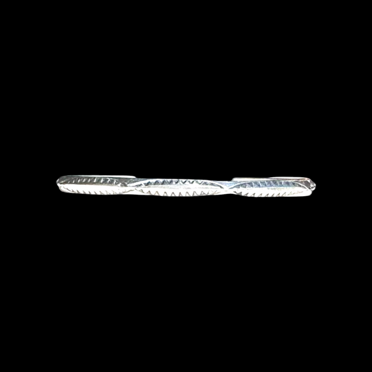 Sterling Silver cuff handcrafted by Native American artist Elaine Tahe