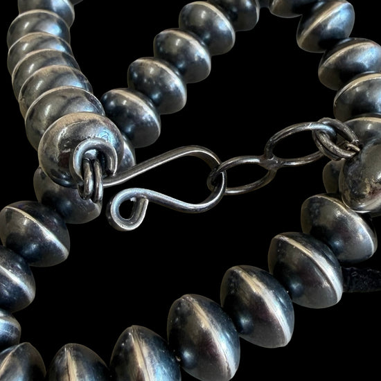 Sterling Silver Handcrafted navajo pearls handcrafted by Native American artist Michelle Jameson