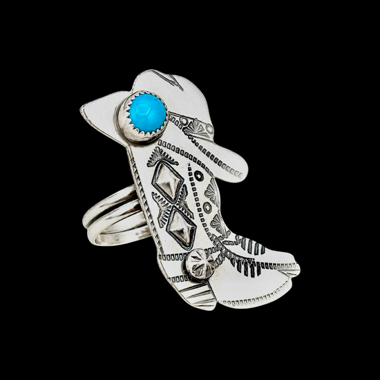 Kingman (Adjustable) ring handcrafted by Native American artist Tim Yazzie