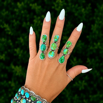 The Façonné Ring (Adjustable) - Sonoran Gold Turquoise by Scott Skeets