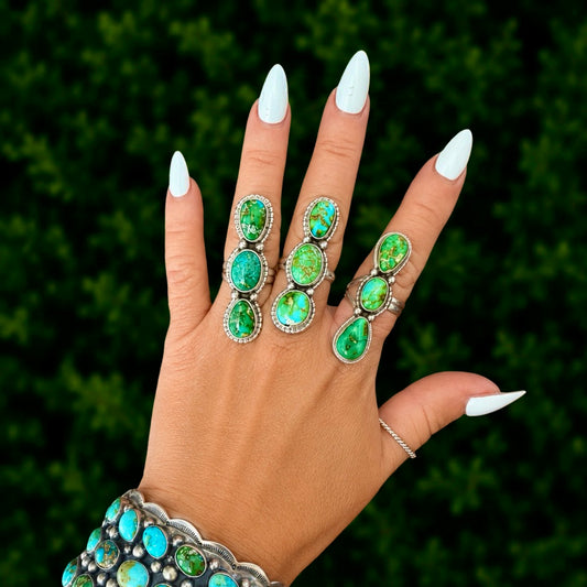 The Façonné Ring (Adjustable) - Sonoran Gold Turquoise by Scott Skeets