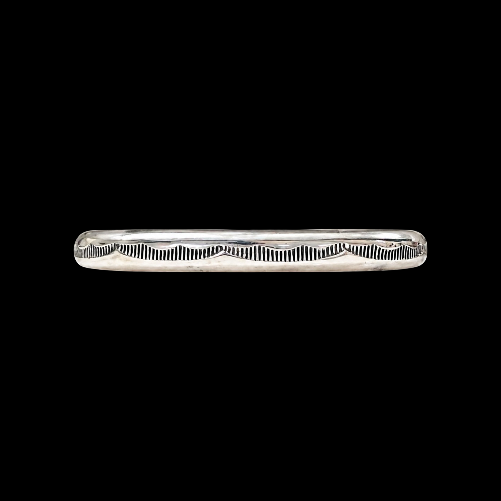 Sterling Stacker cuff handcrafted by Native American artist Leander Tahe