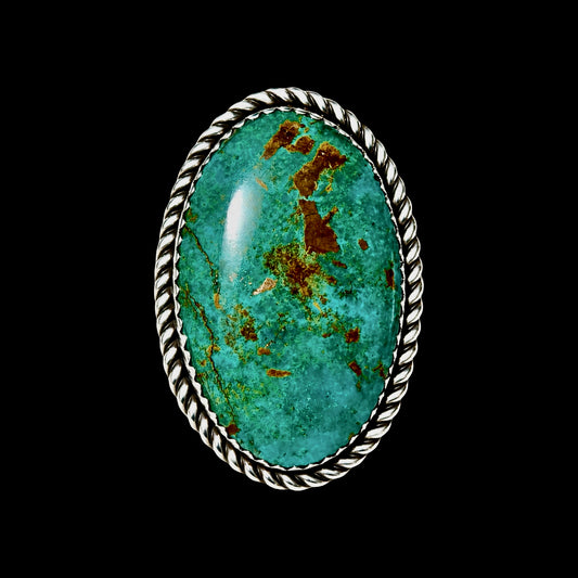 Tyrone Turquoise ring handcrafted by Native American artist Virdell Begay