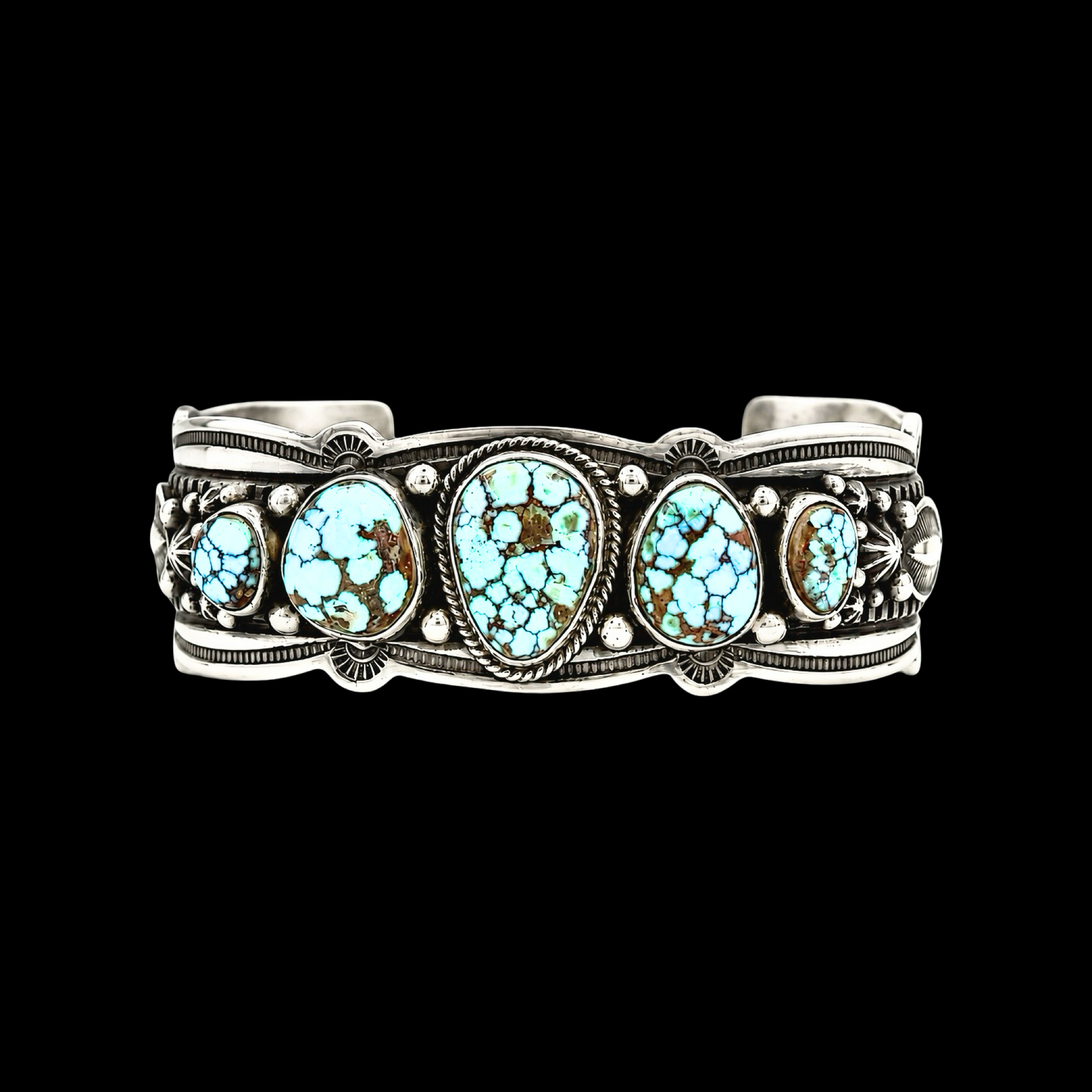 Dry Creek Turquoise bracelet handcrafted by Native American artist Happy Piasso