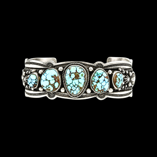 Dry Creek Turquoise bracelet handcrafted by Native American artist Happy Piasso