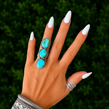 The Auric Storm Ring (Adjustable) - Sonoran Gold Turquoise by Boyd Ashley