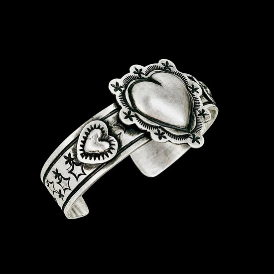 Sterling Silver cuff handcrafted by Native American artist Chris Etsitty