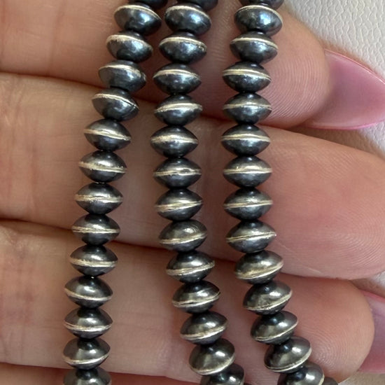 Sterling Silver Handcrafted navajo pearls handcrafted by Native American artist LaVina Dawes