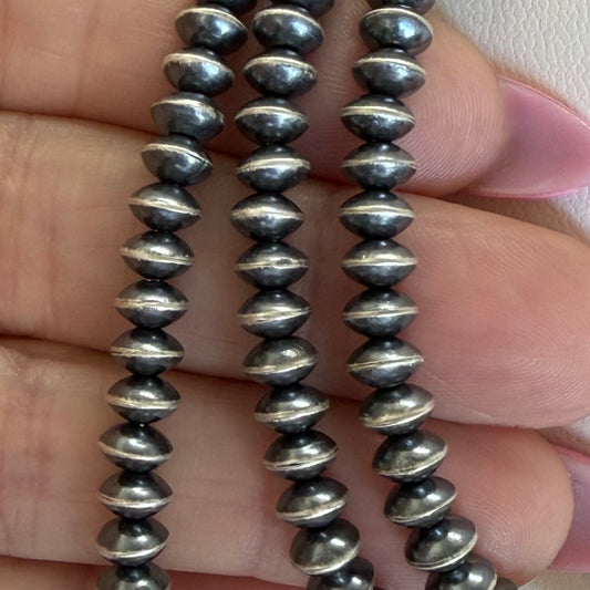 Sterling Silver Handcrafted navajo pearls handcrafted by Native American artist LaVina Dawes