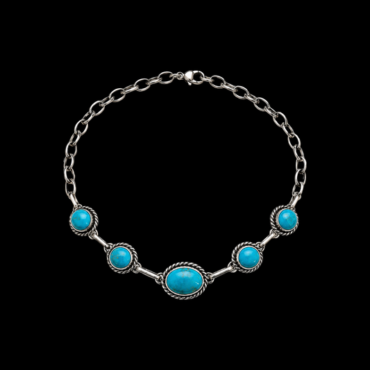 The Paisley Choker - Kingman Turquoise by Augustine Largo