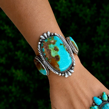 The Zorado Cuff - Pilot Mountain Turquoise by Marcus Chavez