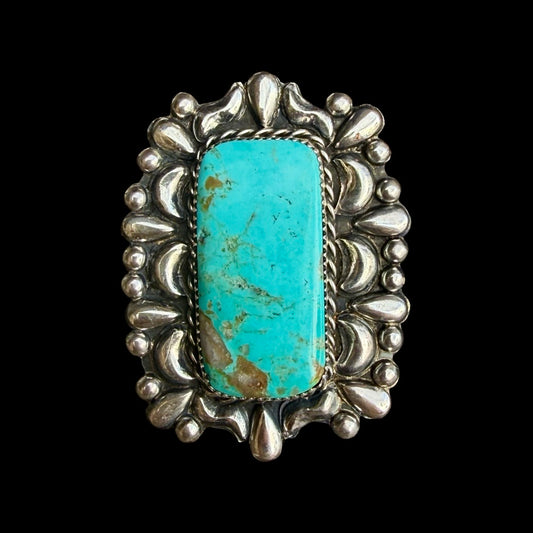 The Saylor Ring (Adjustable) - Tyrone Turquoise by Marcus Chavez