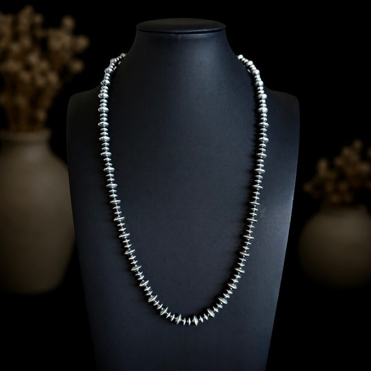 Sterling Silver Handcrafted navajo pearls handcrafted by Native American artist LaVina Dawes