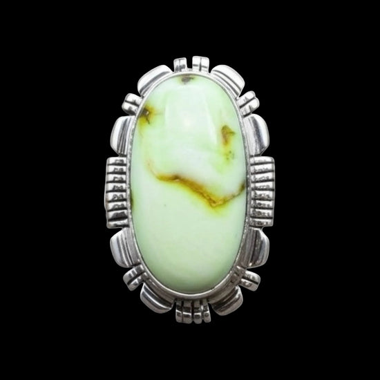 Palomino ring handcrafted by Native American artist Artist “A”