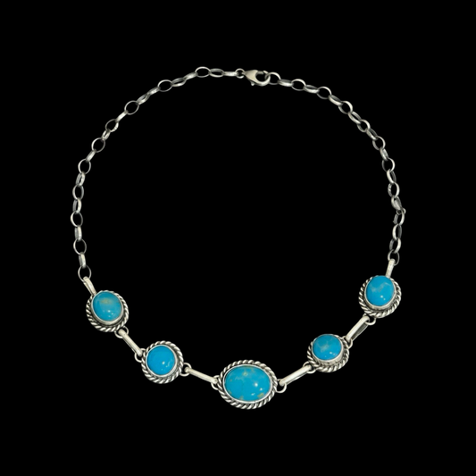 The Paisley Choker - Kingman Turquoise by Augustine Largo