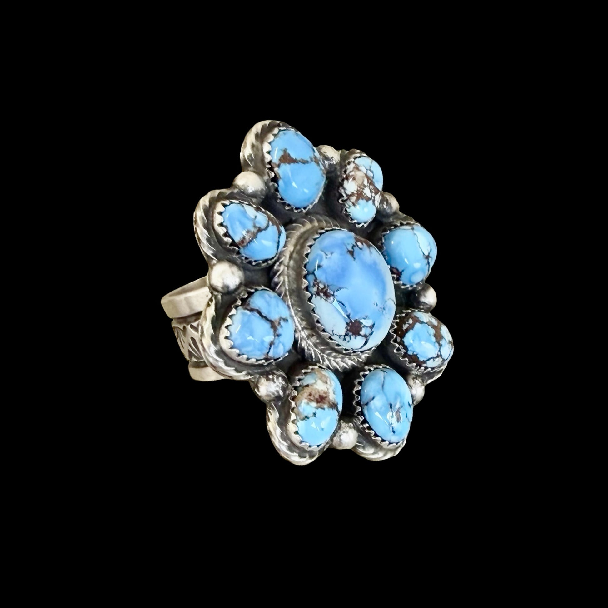 High-Grade Golden Hills Turquoise ring handcrafted by Native American artist Chris Etsitty