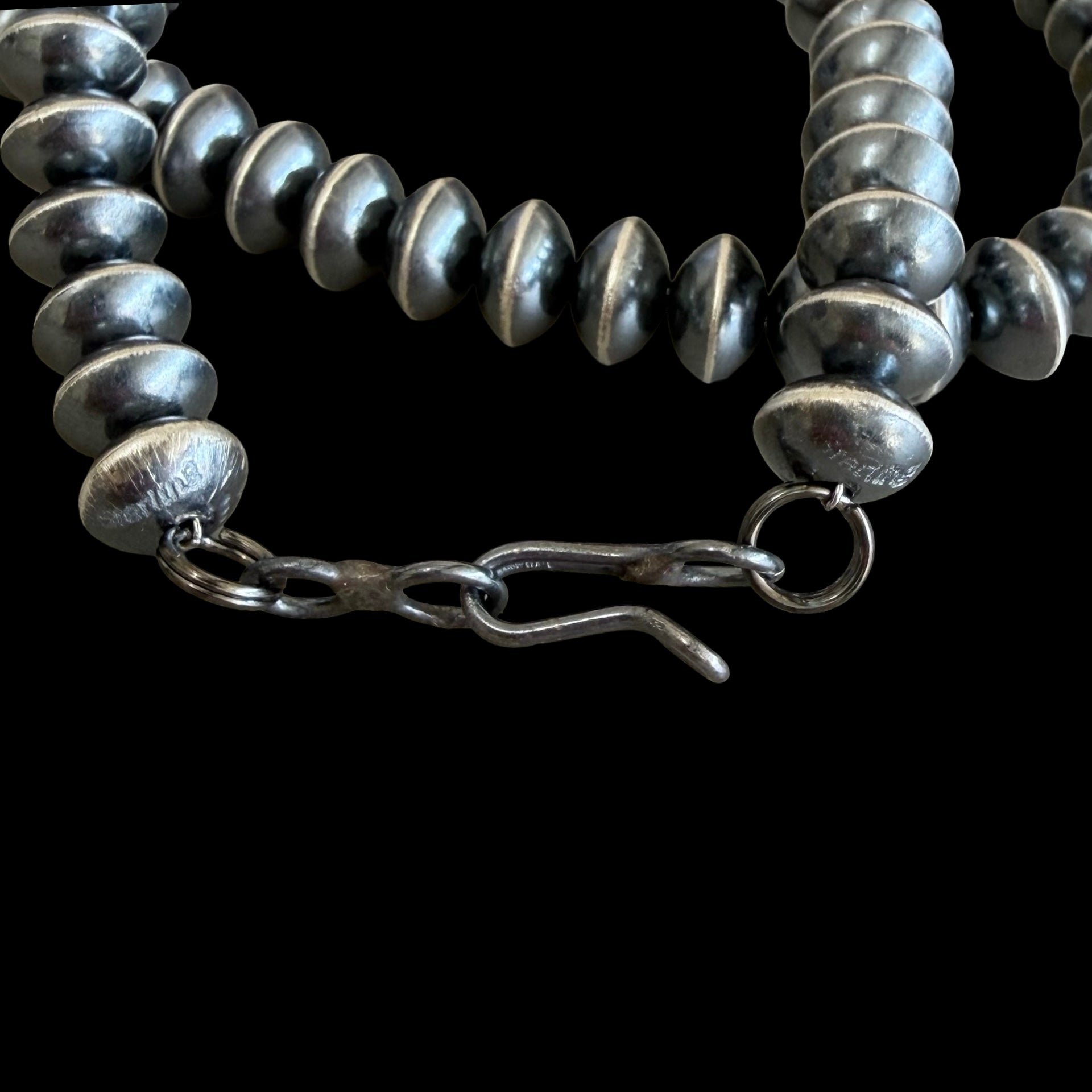 Sterling Silver Handcrafted navajo pearls handcrafted by Native American artist LaVina Dawes