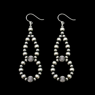 Sterling Silver Navajo Crafted earrings handcrafted by Native American artist Navajo Crafted