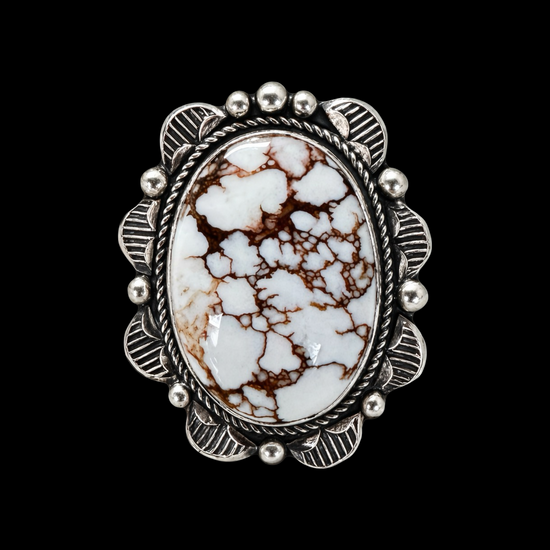 Wild Horse Jasper ring handcrafted by Native American artist Donovan Nez