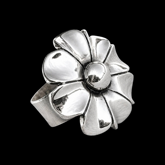 Sterling Silver ring handcrafted by Native American artist Ryan Chee